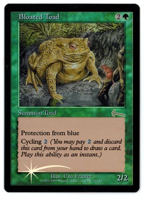 Bloated Toad -- MTG (NM Quality FOIL) - Urza's Legacy - See scans!! - Image 1 of 2