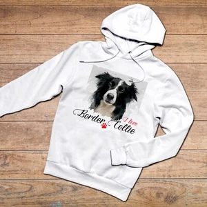 UNISEX HOODIE SWEATSHIRT HUNDEMODE BORDER COLLIE DOG LOVE LIEBE GESCHENK IDEE NEU - Bild 1 von 2
