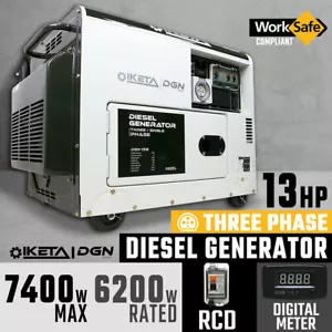 Diesel Generator 7400W Max Electric Start Work Site Camping Portable Power Suppl - Picture 1 of 12