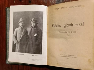 C14423-SANDRO CAMASIO E NINO OXILIA, ADDIO GIOVINEZZA ! COMMEDIA IN 3 ATTI, 1921 - Imagen 1 de 3