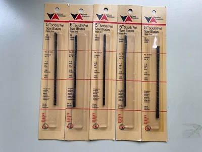 60 Vermont American 30424 5" Scroll/Fret Saw Blades (Plain End) Universal No.9
