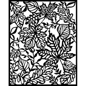 Stamperia STENCIL - MAGIC FOREST - 20CM X 25CM - LEAVES - Picture 1 of 1