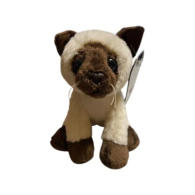 Ganz Heritage Collection Mini Kitten 5” Cat Siamese Cream Brown Blue Eyes TAGS - Image 1 of 4