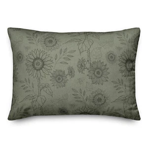 Creative Products Green Sunflower Icons 20 x 14 Spun Poly Pillow - Picture 1 of 3