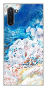 Coque en silicone imprimée compatible Samsung Galaxy Note 10 Marbre océan - Bild 1 von 3