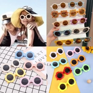 Kids UV400 Sunglasses for Boys Girls Outdoor Cute Flower Eyewear Sun Glasses - Picture 1 of 54