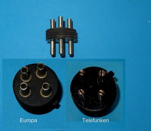 Adapter für Telefunken 4.stift auf Europa 4-stift 