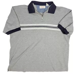 Camisa polo para hombre Denim Ridge gris a rayas talla extra grande - Imagen 1 de 14