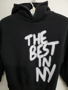 Zara Black Hooded Sweat Shirt 65% Cotton/35%polyester Youth Sz 8 - Picture 1 of 6