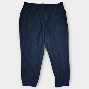 Pantalones de chándal para mujer Athleta negros cintura elástica talla 18 tobillo elástico - Imagen 1 de 5