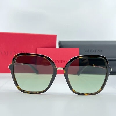 Gafas de sol Valentino VA4077 5002/8E oro tortuga redondas con lentes verdes 140 2N Foto 1 de 4