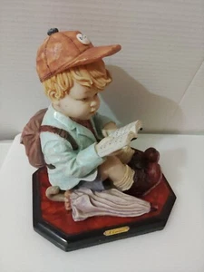 R Luminous Boy Reading A Book Resin Statue - Picture 1 of 13