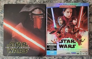 Star Wars The Force Awakens Blu-ray/DVD Steelbook & Last Jedi Blu-ray Slipcover - Picture 1 of 10