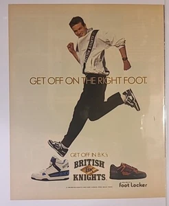 Vintage 1989 BRITISH KNIGHTS BK Foot Locker Large Format Magazine Advertisement - Picture 1 of 1