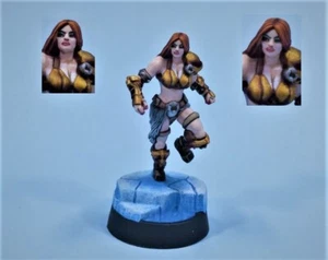 Painted miniature sexy cute female Barbarian - Foto 1 di 2