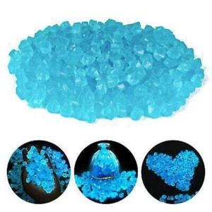 300PCS Glow in The Dark Pebbles Garden Glowing Rocks Fish Tank Luminous Stones - Picture 1 of 8