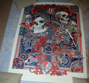 Variant B Tyler Stout Grateful Dead Band Poster Screen Print Jerry Garcia Band - Picture 1 of 3