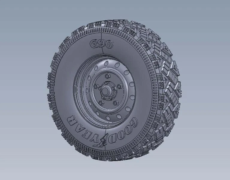 LEGEND PRODUCTIONS WOLF W.M.I.K. WHEEL SET (AGGRESSIVE PATTERN) 1:35 LF1228 - Immagine 1 di 1