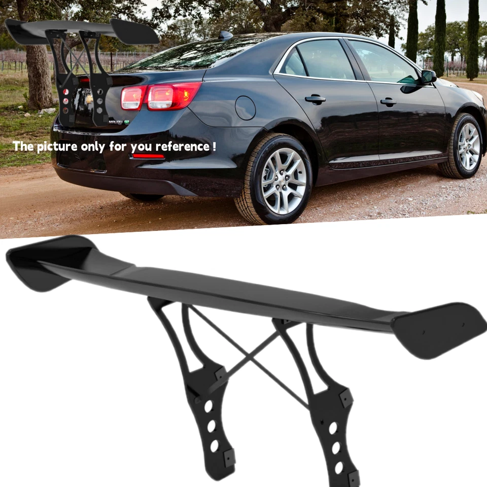 FOR 2013-2015 CHEVROLET MALIBU BIG GT RACING SPOILER W/ CUSTOMIZED BRACKETS Foto 1 de 4