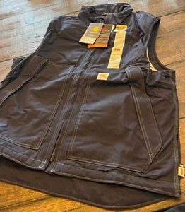 NWT - Mens CARHARTT Water Repellent Flame Resistant THINSULATE Blue Vest (LARGE) - Picture 1 of 4