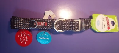 Новый ~ ** KONG воротник ** ~ серый ~ отражающий ~ размер маленький ~ шеи размер 11»-14» - Изображение 1 из 4