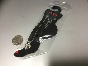Mujeres Tono Plateado Cadena Pulsera Tobillo Flor de Lis Dije Lirio Flor Nuevo - Imagen 1 de 3