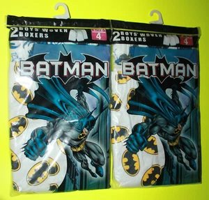 Batman Boys Woven Boxers Shorts Size 4 BAT SIGNAL NEW Vintage - Picture 1 of 3