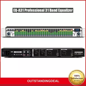 EQ-A31 Professional 31 Band Equalizer Digital Equalizer for Stage Home (Silver) - Bild 1 von 5