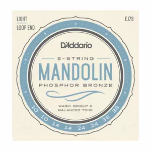 Cuerdas mandolina D'Addario EJ73, bronce fósforo, luz, 10-38 - Imagen 1 de 3