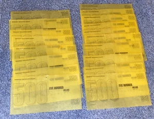 Monopoly Millennium Edition Replacement Game Pieces 18 $500  Bills - Picture 1 of 4