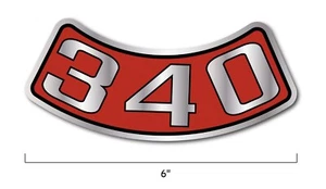 NEW 340 Air Cleaner Decal Sticker for Dodge Plymouth Chrysler Classic Mopar USA - Picture 1 of 8