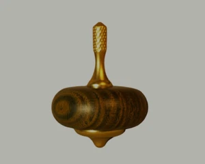 Brass + Wood Hand Twisting Spinning Top Gyro Gyroscope Fidget Spinner EDC Toys - Picture 1 of 5