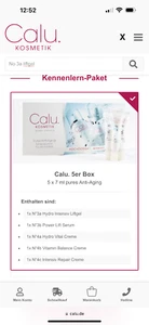 Calu. Kosmetik 5er Box Creme 5 x 7ml Tuben Pures Anti-Aging Reisegröße Pröbchen - Bild 1 von 4