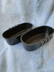 28oz Long Cage Cup Chicken Feed and water cups. Black 12pcs. Made in USA - Picture 1 of 4