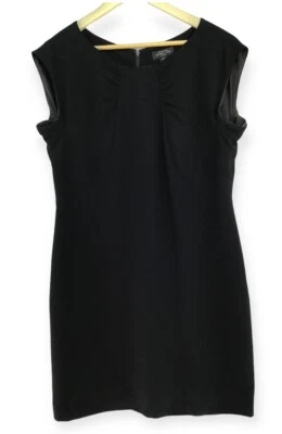 Vestido Vaina Tahari Arthur S Levine Hasta la Rodilla Mangas Gorra Negro 14 Nuevo con Etiquetas Foto 1 de 4