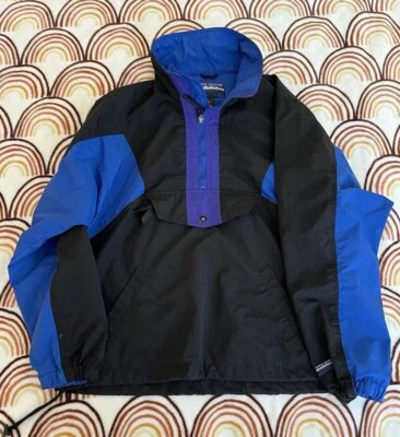 Chaqueta Pullover Sierra Blanca Negra Azul Nylon 1/4 Cremallera Rompevientos Talla Grande Foto 1 de 4