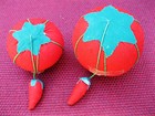 2 Tomato Pin Cushion - With Emery Strawberry