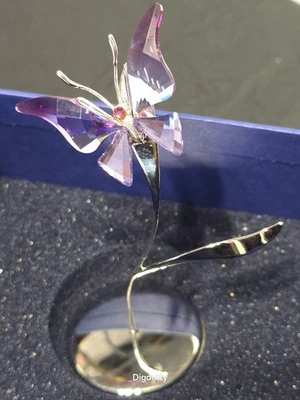 Swarovski Crystal Butterfly Alava Padparadscha Pink Object +Stand, Box, Cert. - Image 1 of 4