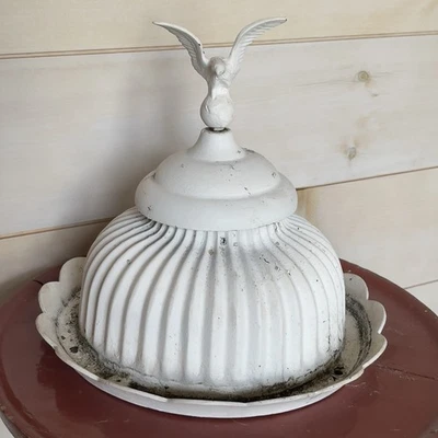 Vtg Cast Metal Gas Lantern Post Top Eagle Americana Art Decor CHARMGLOW Cottage - Image 1 of 4