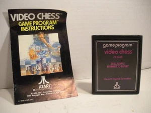 Vintage Atari 2600 Game Cartridge Video Chess CX2645 w/ Instruction Manual 1979 - Picture 1 of 4