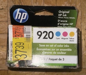 Cartuccia di inchiostro HP 920 Color confezione da 3 giallo ciano magenta nuova dicembre 2022 - Foto 1 di 3