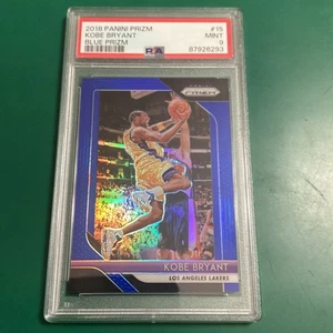2018 Panini Prizm NBA KOBE BRYANT #15 BLUE Prizm #'d /199 PSA 9 MINT 6293 - Picture 1 of 5