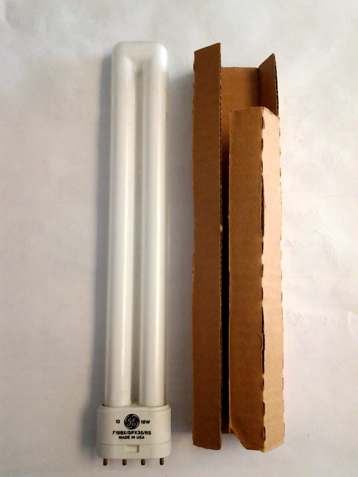 GE F18BX/SPX35 18W SPX35 COLOR 4PIN BIAXIAL FLUOR LAMP TWIN TUBE - Image 1 of 3