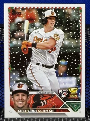 2023 Topps Holiday ADLEY RUTSCHMAN Baltimore Orioles RC Rookie Card Base H50 - Image 1 of 2
