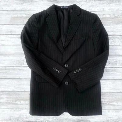 Chaps Blazer Boys Kids Sz 10 Regular Black Pinstripe Two Button Single Breasted - Image 1 of 4