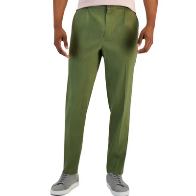 Pantalones cónicos elásticos plisados Alfani para hombre verdes talla 40x30 $75 Foto 1 de 4