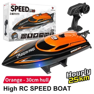 2.4GHz RC Speedboat Toys 25km/h Electric Racing Boat Model Boys Kids Birthday - Picture 1 of 25