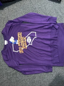 Women’s La Lakers California State Purple Long Sleeve Shirt NBA Branded Medium - Picture 1 of 4
