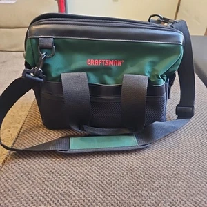Craftsman 21 Pocket Shoulder Strap 12" Open Mouth Tool Bag Vintage 12"x10"x7"EUC - Picture 1 of 20