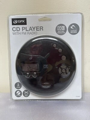 GPX PC332B Portable CD Player with Anti-Skip Protection, FM Radio Stereo SEALED - Image 1 of 2